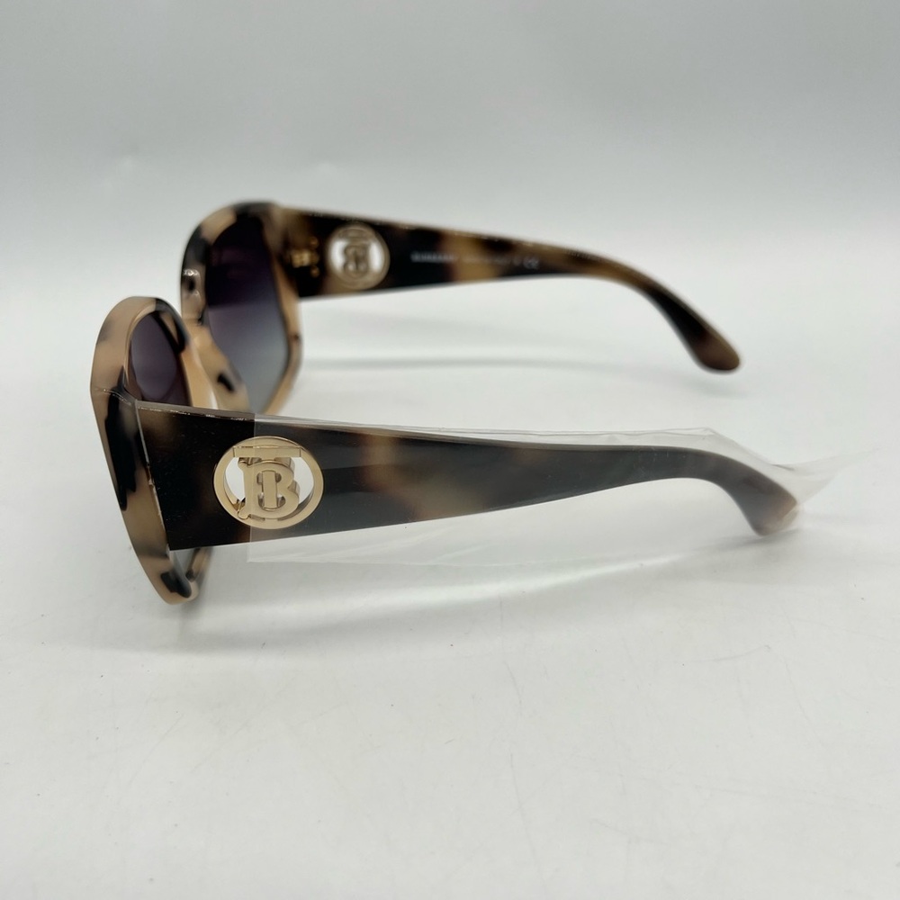 😎HP😎 Burberry BE 429 5013 Light Havana Square Sunglasses - Picture 5 of 12